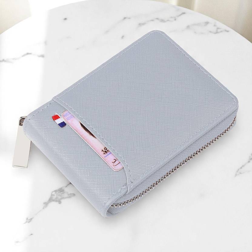 WROGN Men & Women Grey Artificial Leather Card Holder