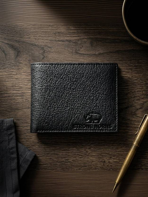 Strong Horns Men Casual, Formal Black Artificial Leather RFID Wallet