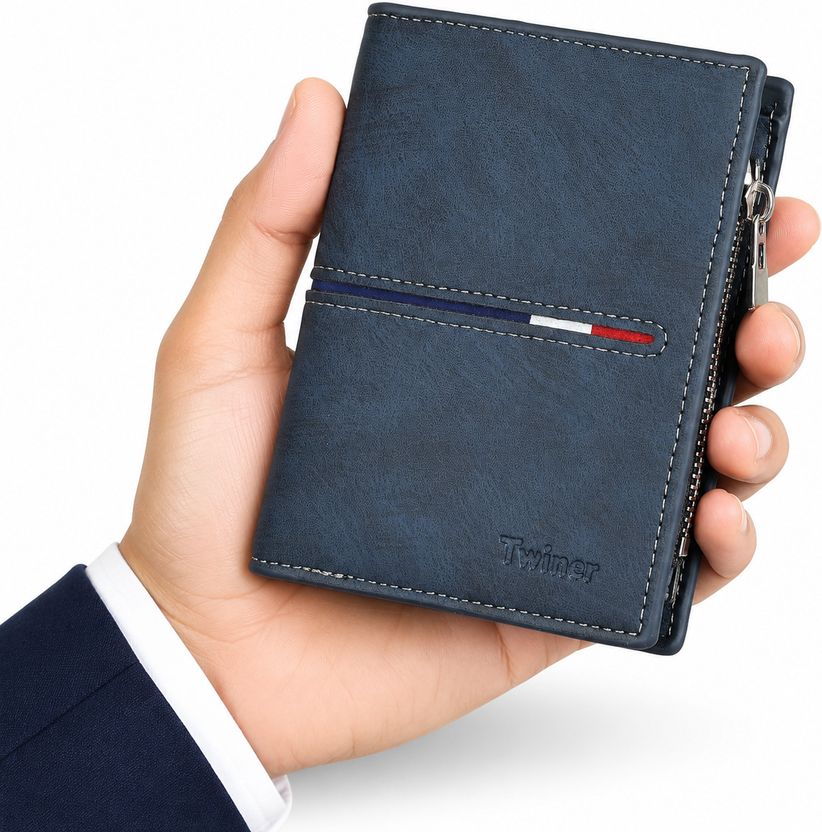 Twiner Men Brown Artificial Leather RFID Wallet - Image 4