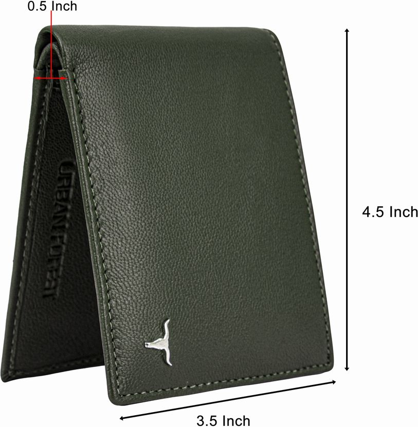 URBAN FOREST Men Green Leather RFID Wallet - Image 4