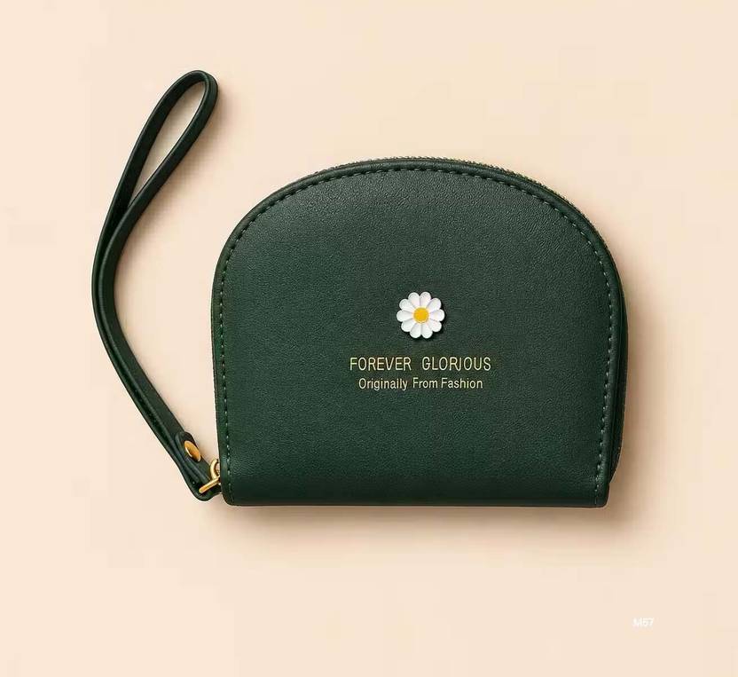 Atrani Girls Casual Green Artificial Leather Wallet