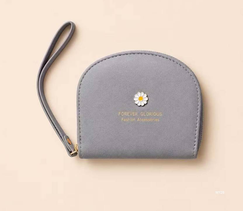 Atrani Girls Casual Grey Artificial Leather Wallet