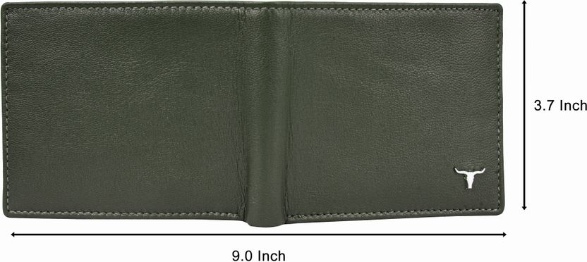URBAN FOREST Men Green Leather RFID Wallet - Image 5