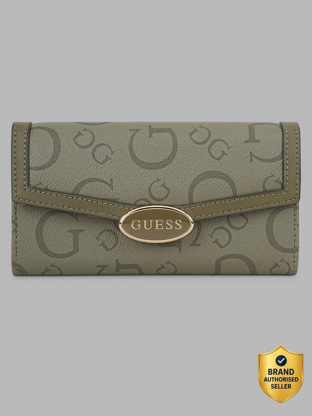 GUESS Women Casual Green Artificial Leather Wallet