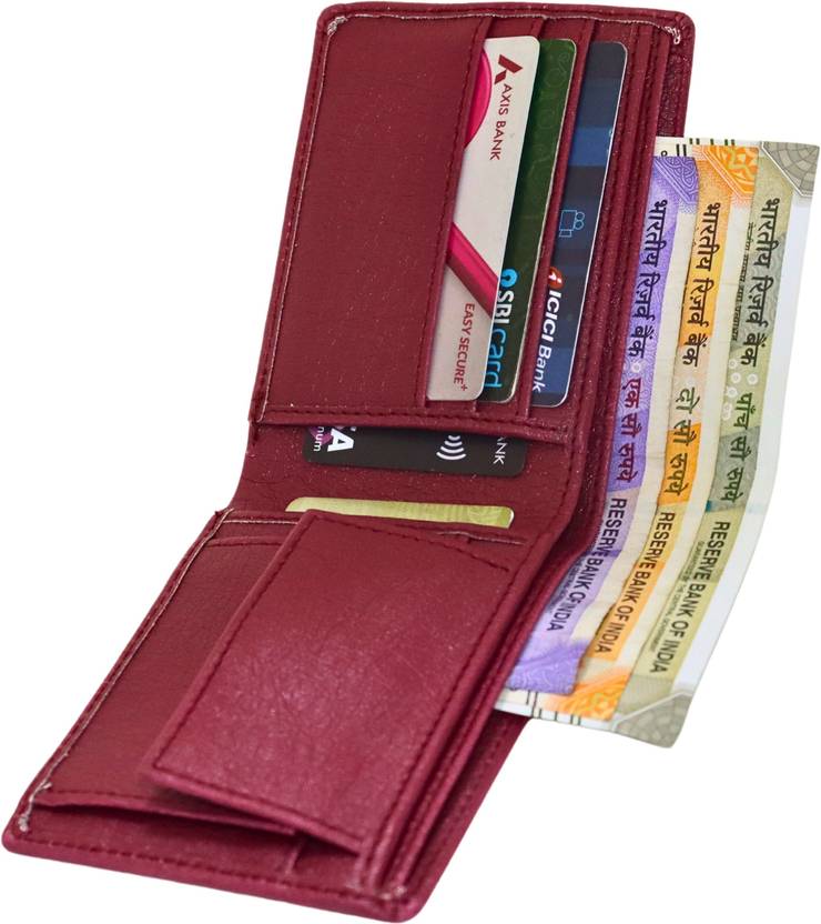 Strong Horns Men Casual, Formal Maroon Artificial Leather RFID Wallet