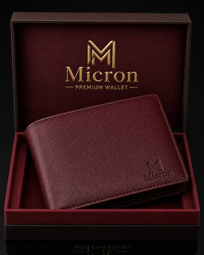 Micron Men & Women Casual, Ethnic, Formal, Trendy Brown Artificial Leather RFID  Wallet