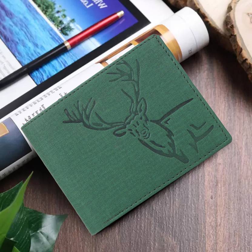 KILLER Men Casual, Ethnic, Formal, Evening/Party Green Artificial Leather Wallet