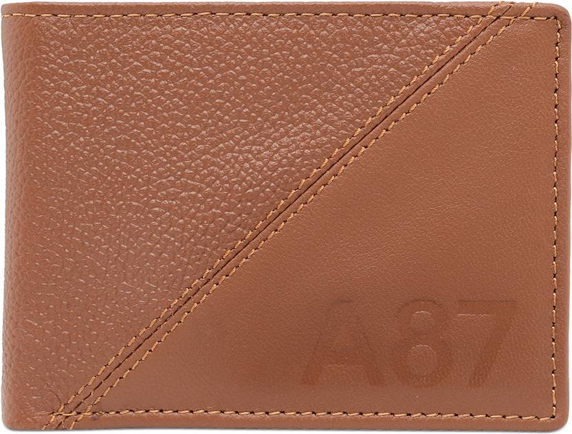 AEROPOSTALE Men Casual Tan Genuine Leather Wallet