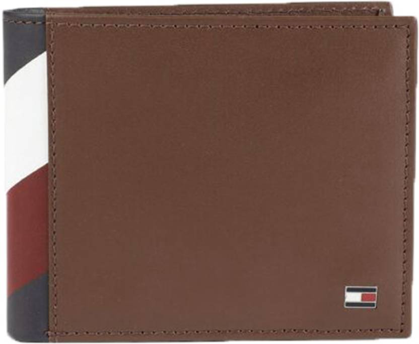 TOMMY HILFIGER Men Tan Genuine Leather Wallet - Regular Size