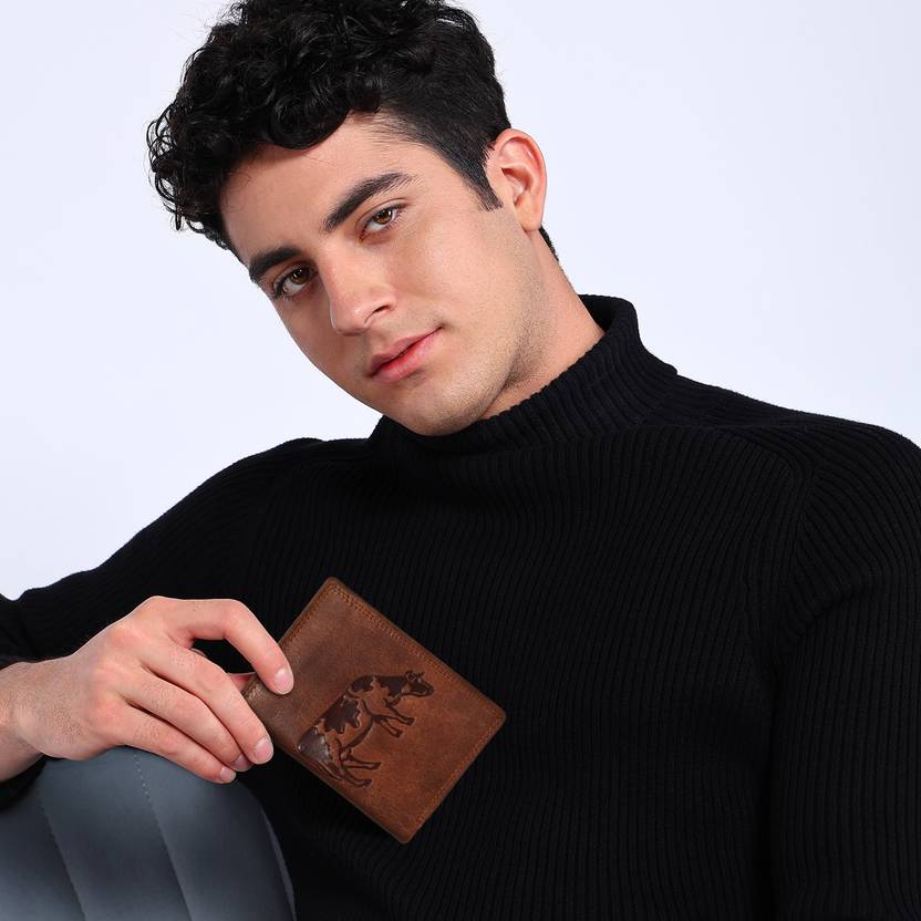 Sassora Men Casual, Ethnic, Travel, Trendy, Formal, Evening/Party Brown Genuine Leather Wallet