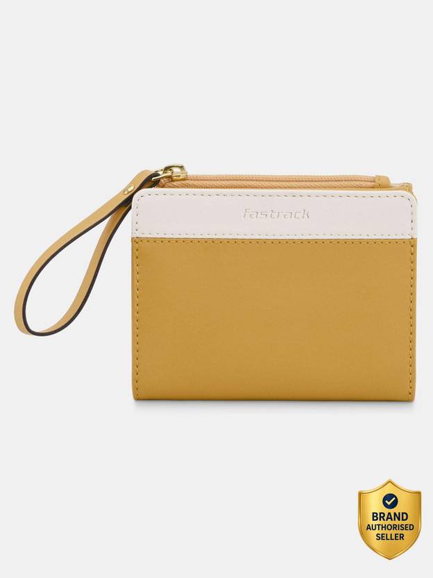 Fastrack Women Casual Yellow Fabric Wallet