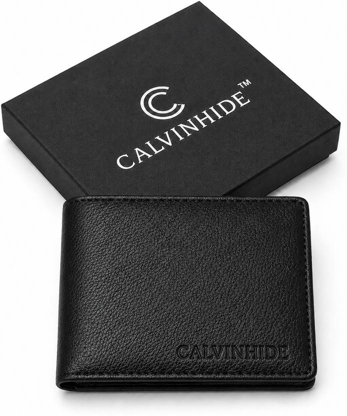 calvinhide Men Casual, Formal Black Genuine Leather RFID Wallet