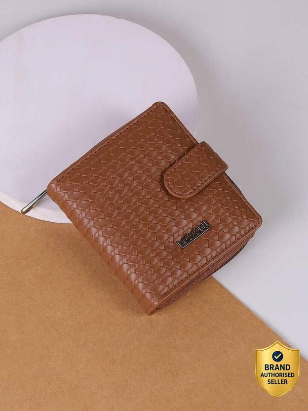 MOCHI Women Casual Tan Artificial Leather Wallet