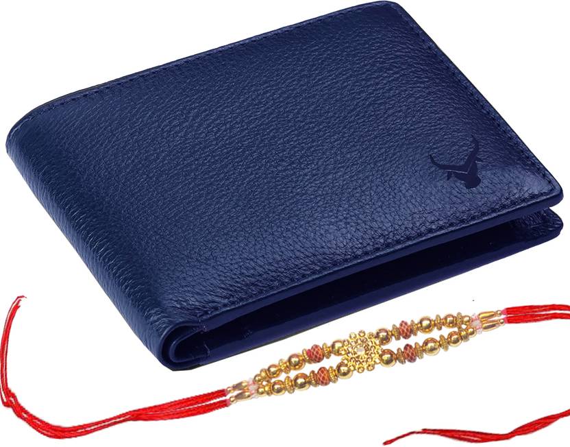 BUFFHIDE Men Blue Genuine Leather Wallet