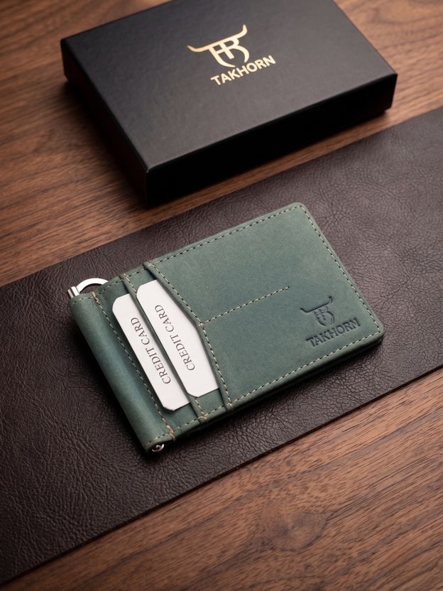 takhorn Men Blue Genuine Leather RFID Wallet - Image 4