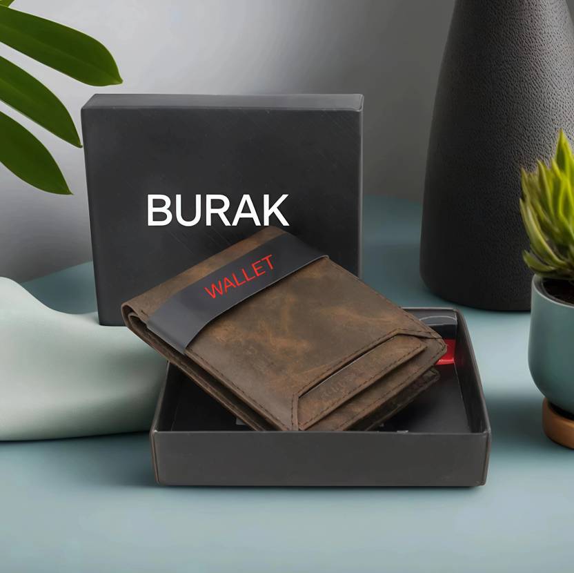 BURAK Men Casual, Evening/Party, Formal, Trendy, Travel Brown Artificial Leather Wallet