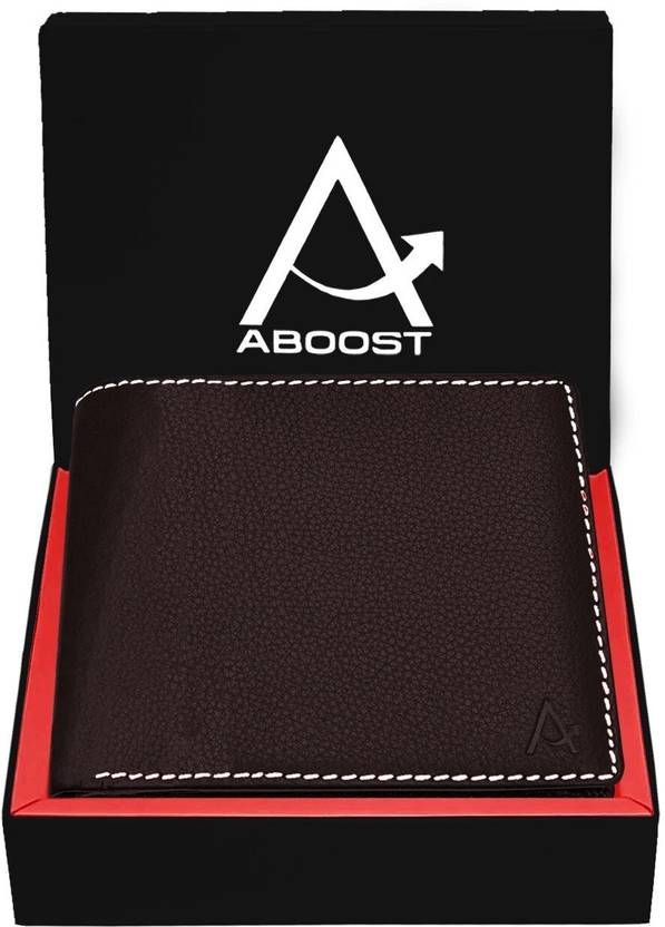 ABOOST Men Casual, Formal, Evening/Party, Travel, Trendy Brown Genuine Leather Wallet