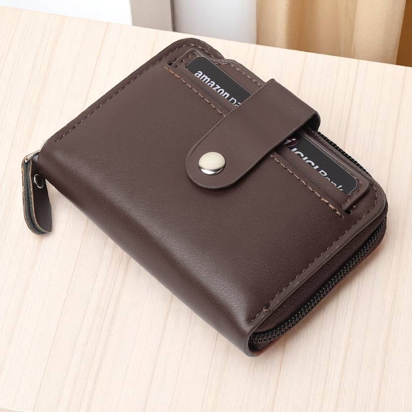WROGN Men & Women Brown Artificial Leather Card Holder
