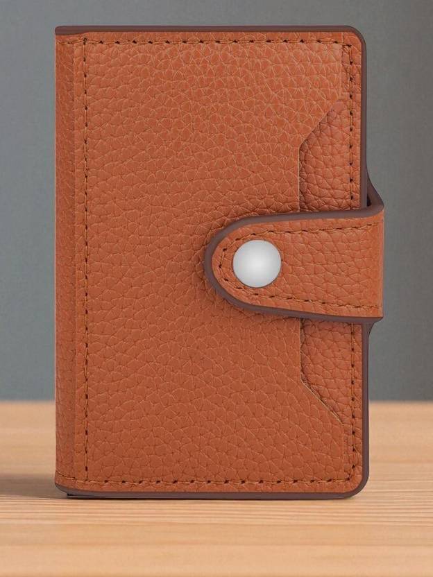 WROGN Men & Women Tan Artificial Leather Card Holder