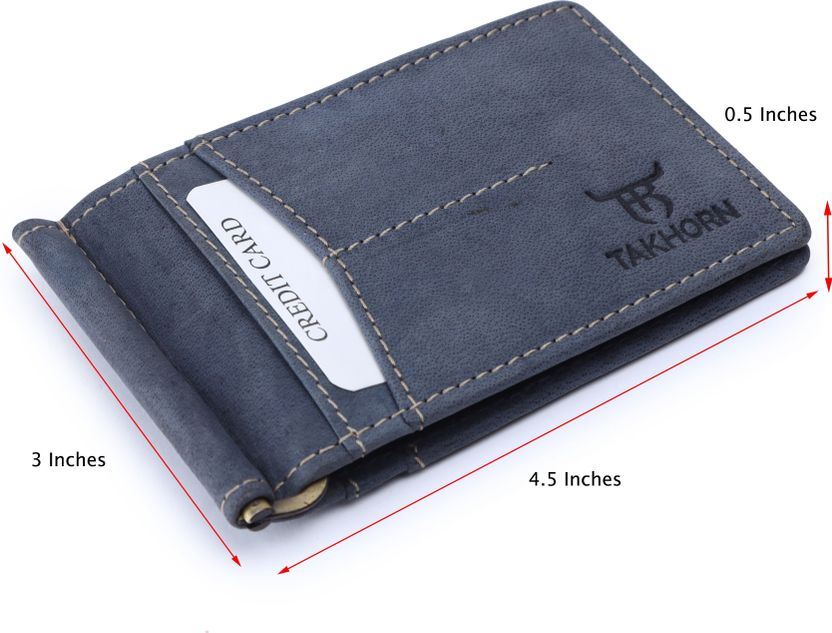 takhorn Men Blue Genuine Leather RFID Wallet - Image 5