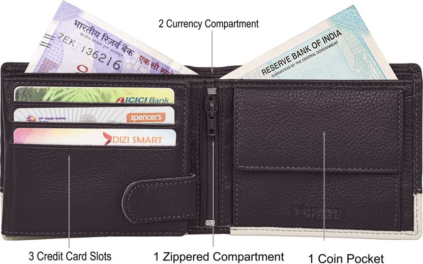 URBAN Men Brown Leather Wallet 8 Card Slots - Image 3