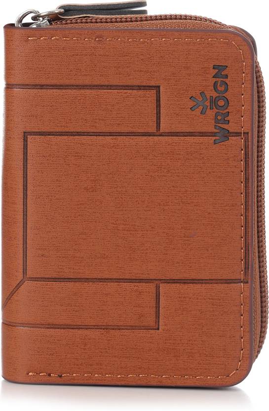 WROGN Men Formal, Evening/Party, Travel, Casual, Ethnic, Trendy Tan Artificial Leather Card Holder