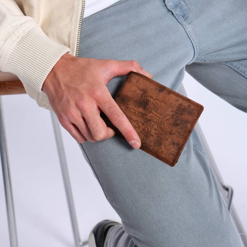 Sassora Men Casual, Ethnic, Travel, Trendy, Formal, Evening/Party Brown Genuine Leather Wallet