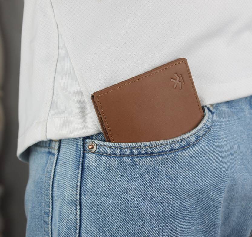 WROGN Men Casual, Formal Brown Genuine Leather Wallet