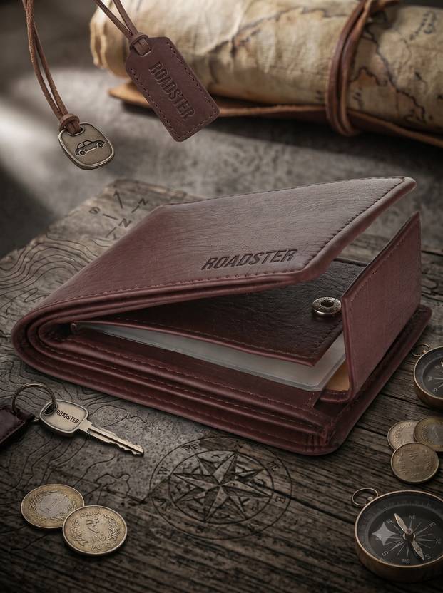 Roadster Men Formal, Travel, Trendy, Casual Maroon Artificial Leather Wallet