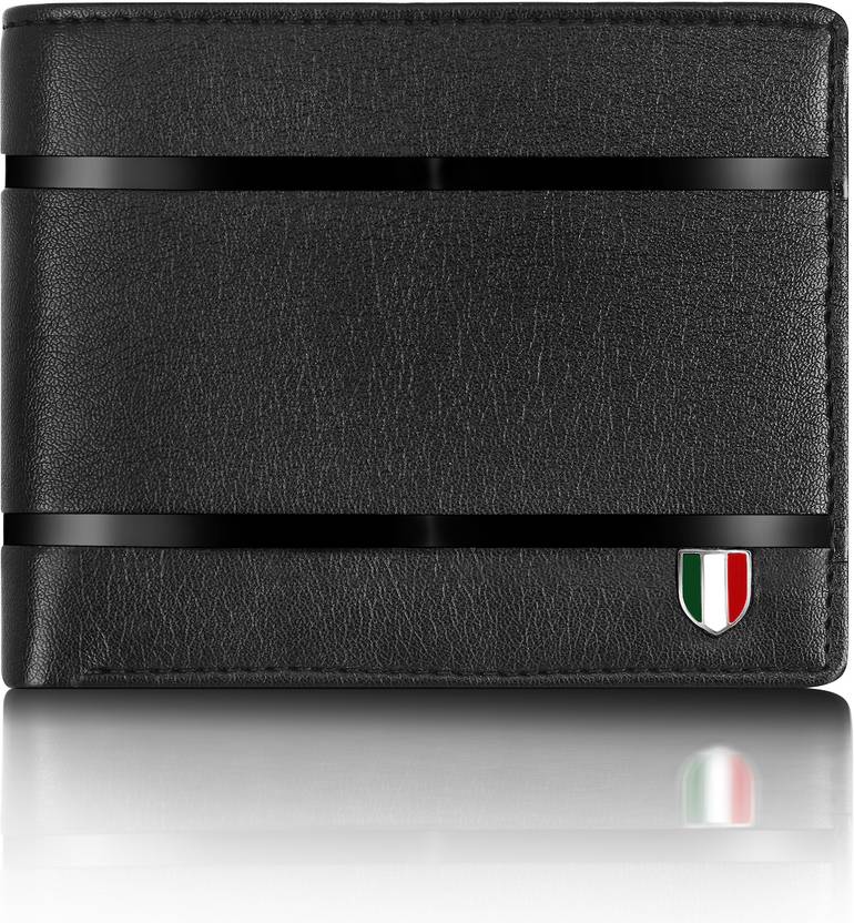 GIOVANNY Men Black Genuine Leather Wallet - Regular Size