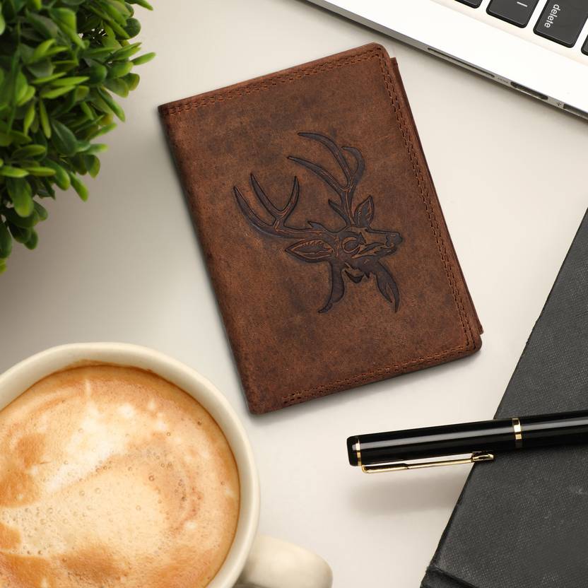 Sassora Men Casual, Travel, Formal Brown Genuine Leather Wallet