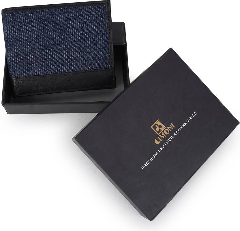 CIMONI Men Blue Denim Wallet