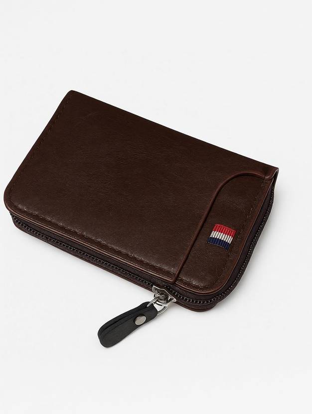 BPRIDE Men & Women Brown Artificial Leather Card Holder