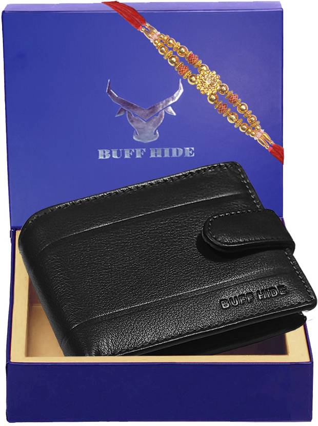 BUFFHIDE Men Casual, Evening/Party, Formal, Trendy Black Genuine Leather Wallet
