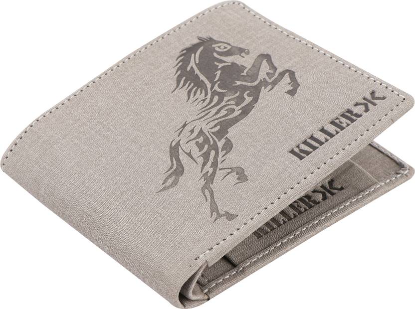 KILLER Men Trendy, Travel, Formal Grey Artificial Leather Wallet