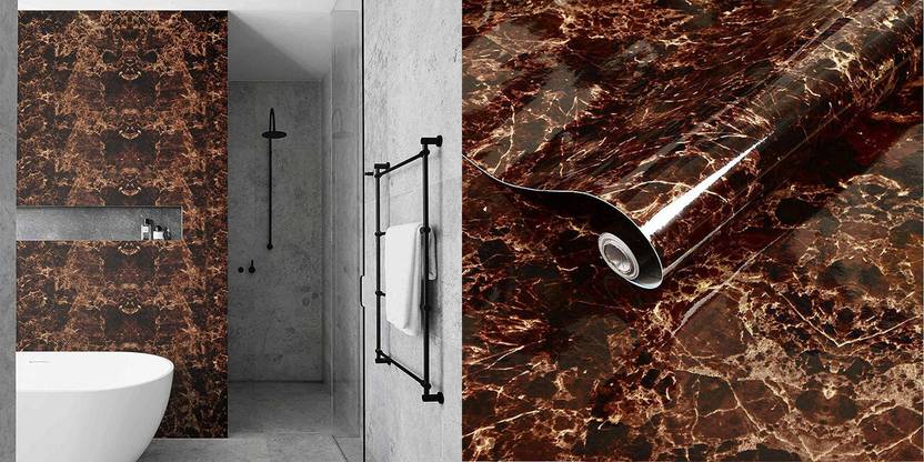 ANUSHKA ENTERPRISE 289 cm Bathroom Bliss: Waterproof Wallpaper for Bathrooms Self Adhesive Sticker