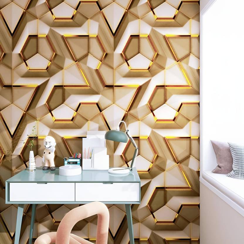 ASSBRI SHOPEE 45 cm x 200 cm Waterproof Abstract PVC Wallpaper