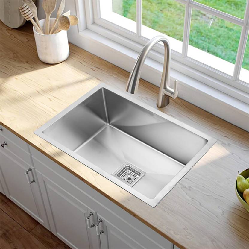 chirag Kitchen Sink 22 Inch (22x18x10) Single Bowl Handmade SS304 ...