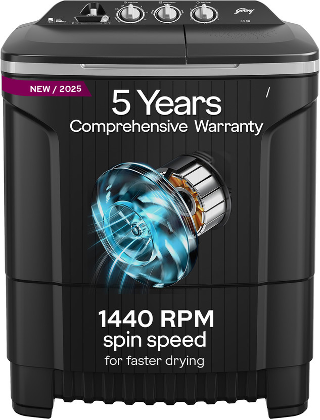 Godrej 8 Kg 5 Star Active Soak Technology Tri Roto Scrub