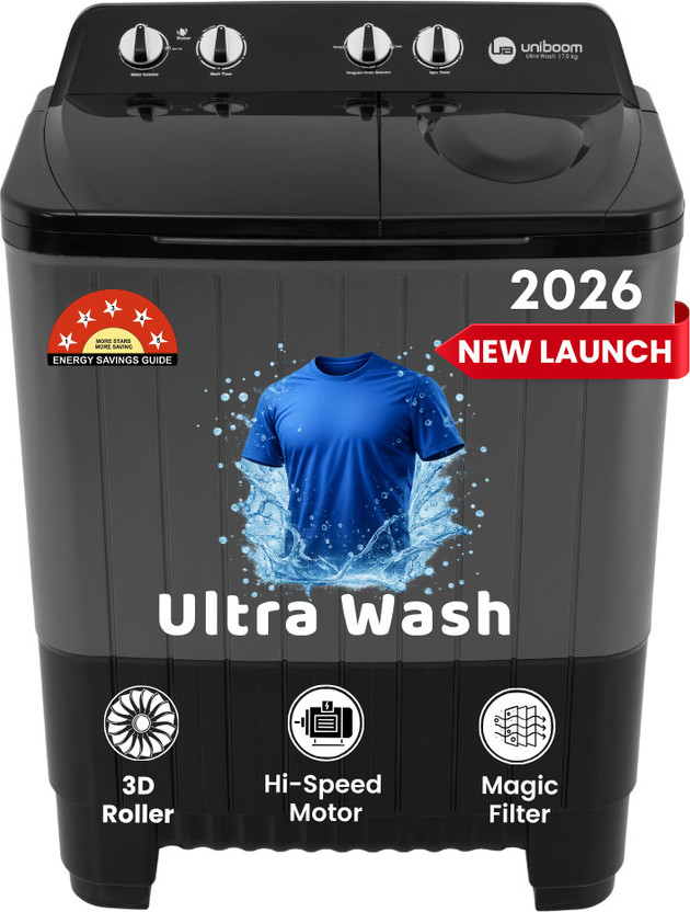 Uniboom 7 5 Kg Ultra Wash Jet Dryer Portable Wheels Buzzer Sleek
