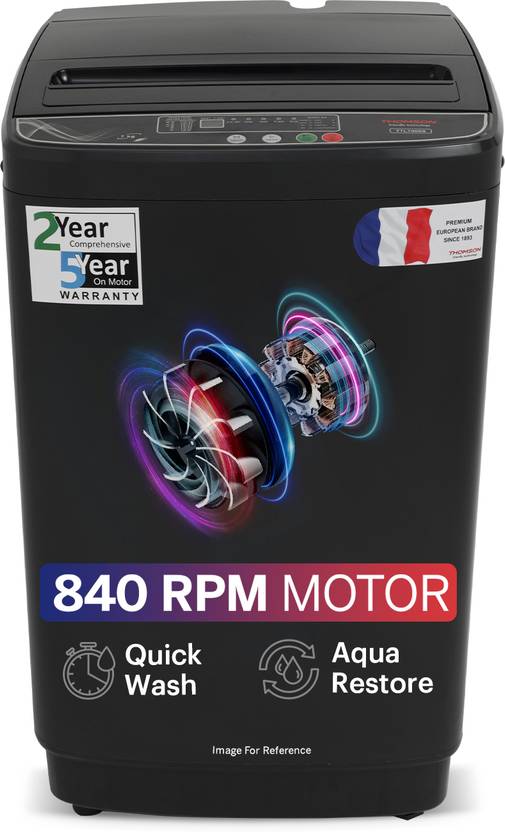 Thomson 7 kg PureWash Fully Automatic Top Load Washing Machine Grey