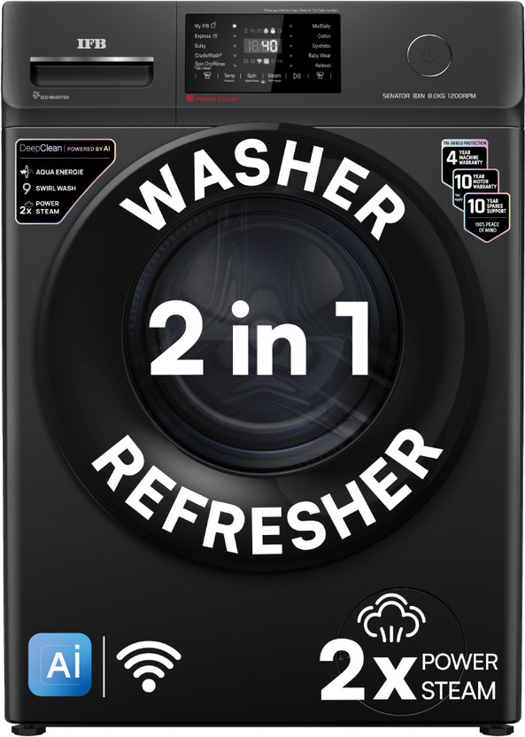 Ifb 8 Kg 5 Star Steam Refresh Program 9 Swirl Wash Eco Inverter
