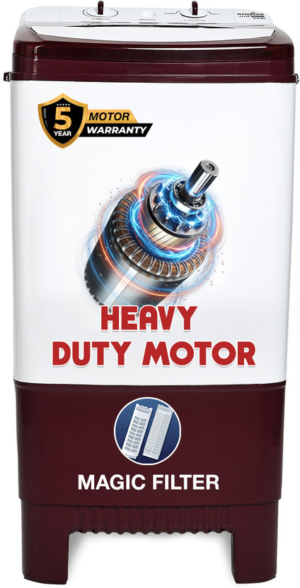 Kenstar 8 kg Washer only Maroon, White