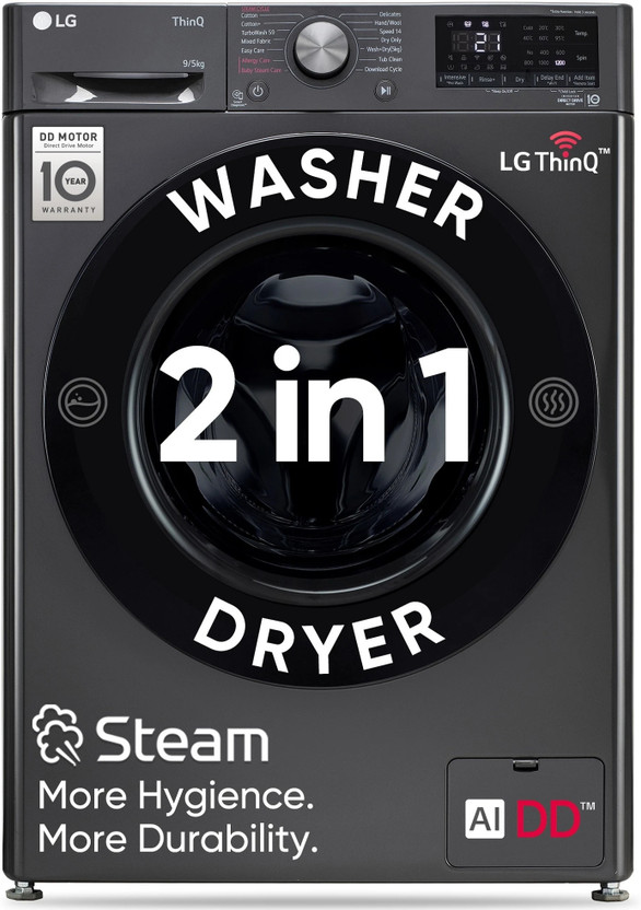 Lg 9 5 Kg Washer Dryer Ai Direct Drive Technology Wi Fi Enabled