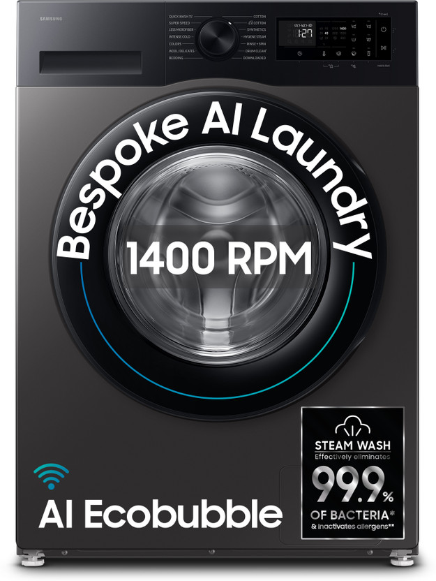 Samsung 9 Kg 5 Star Ai Ecobubble Super Speed Wi Fi Hygiene Steam