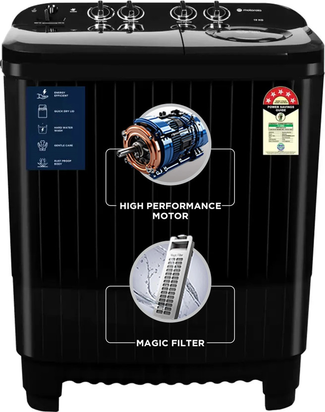 MOTOROLA 10 kg 5 star rating Midnight Series Semi Automatic Top