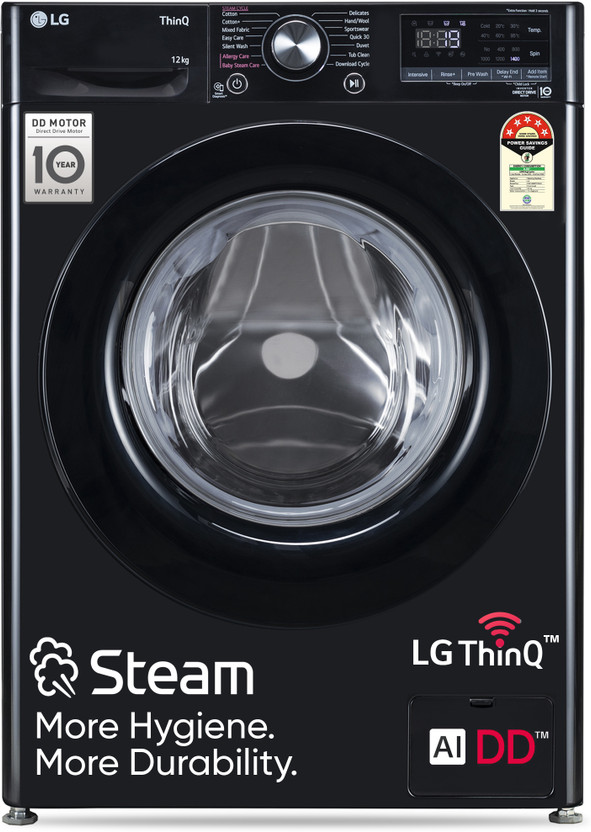 Lg 12 Kg 5 Star Ai Direct Drive Technology Wi Fi Enabled Steam