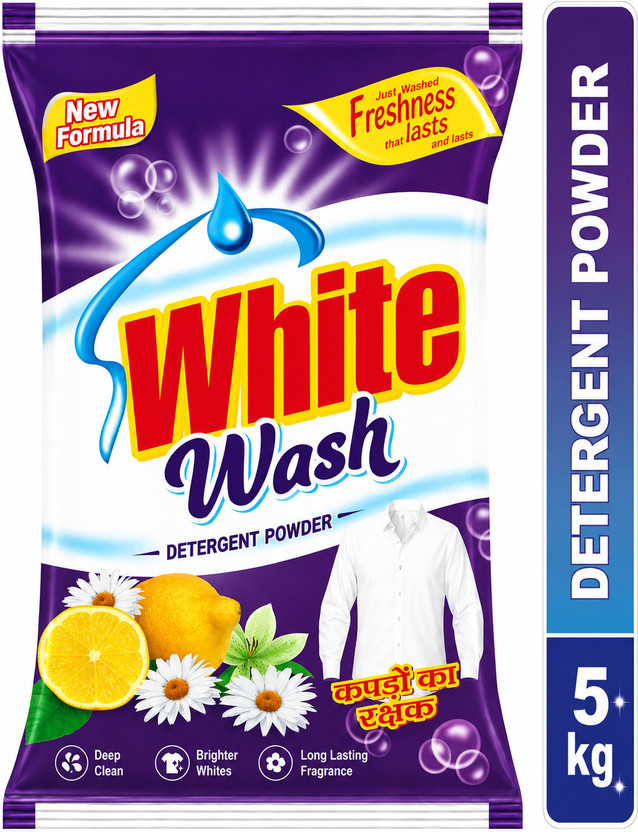 White Wash Detergent Powder Detergent Powder (Lemon)