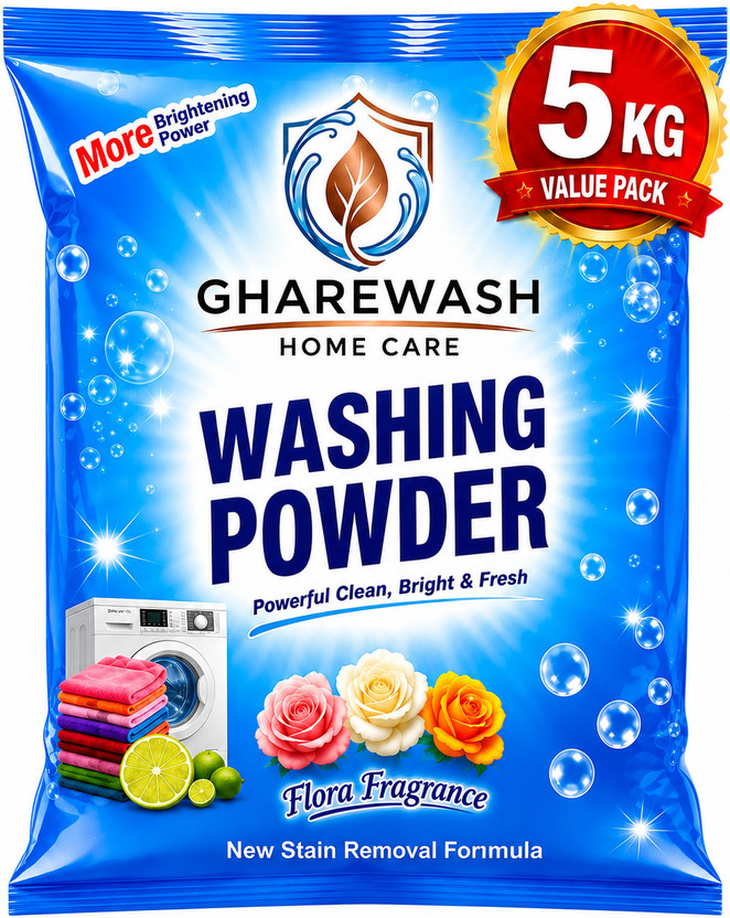 gharewash washing powder detergent 5kg Detergent Powder