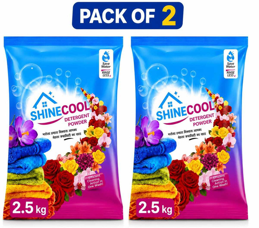 SHINECOOL 5kg Detergent Powder for Powerful Stain Removal